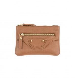 NEW BC HANDBAGS women's ciaga leather zippered card case in cognac